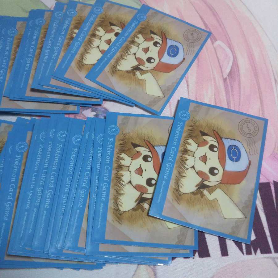 ポケモンデッキシールド【ぼうしをかぶったピカチュウ①】中古58枚