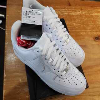 シュプリーム × ナイキ エアフォース1 ロー "ホワイト" ホワイト/ホワイト CU9225-100 26cm