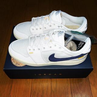 ユニオン × ナイキ エアジョーダン1 ロー KO "セイルレザー" セイル/ムスリン/ニュートラルグレー DZ4864-100 29cm