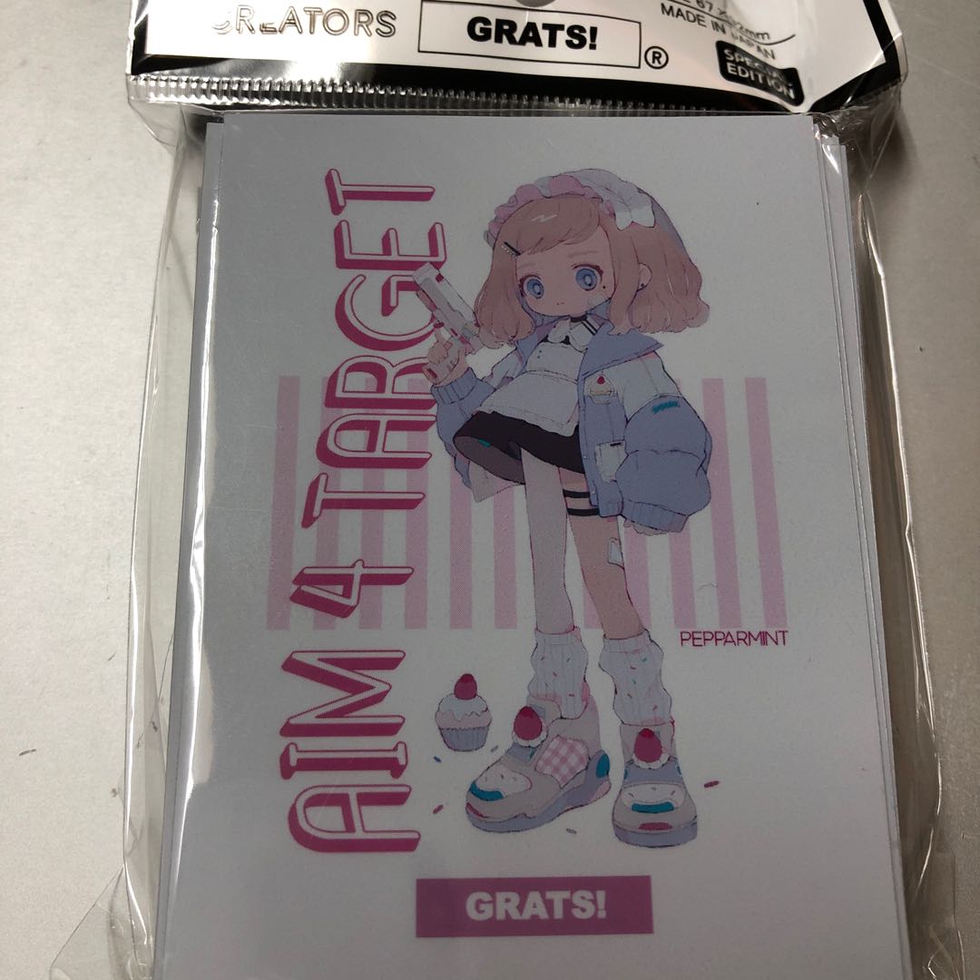 新品64枚入 グラッツ GRATS スリーブ ペパーミント AIM 4 TARGET