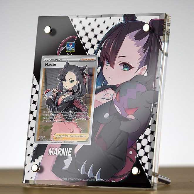 Pokémon Card Marnie (2) acrylic card/display shield, low stock.