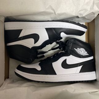 ナイキ エアジョーダン1 ハイ ゴルフ "パンダ" ホワイト/ブラック DQ0660-101 29cm
