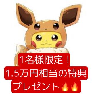 1.5万円相当の特典プレゼント!特典強化の1名様限定!第12弾オリパ 1枚