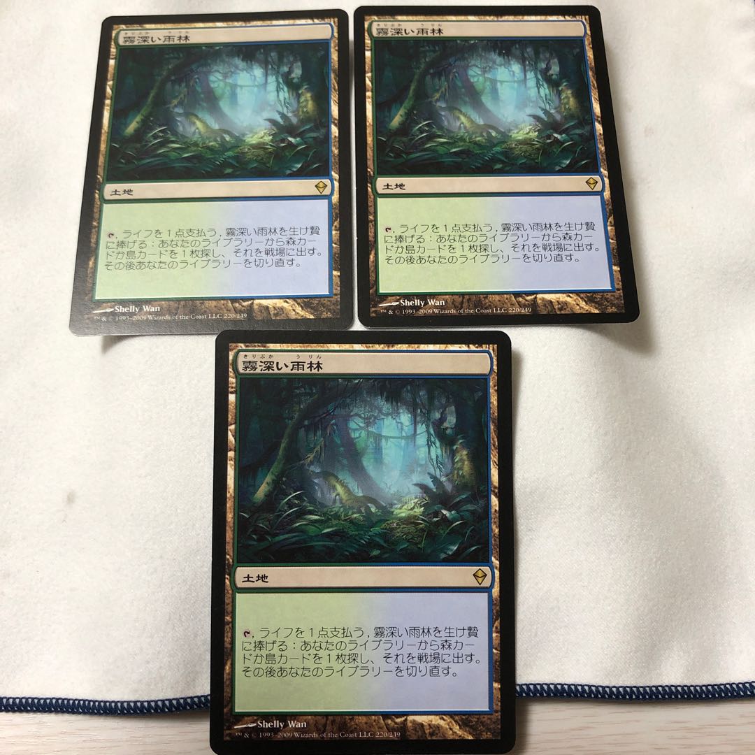 霧深い雨林　ゼンディカー日本語３枚セット