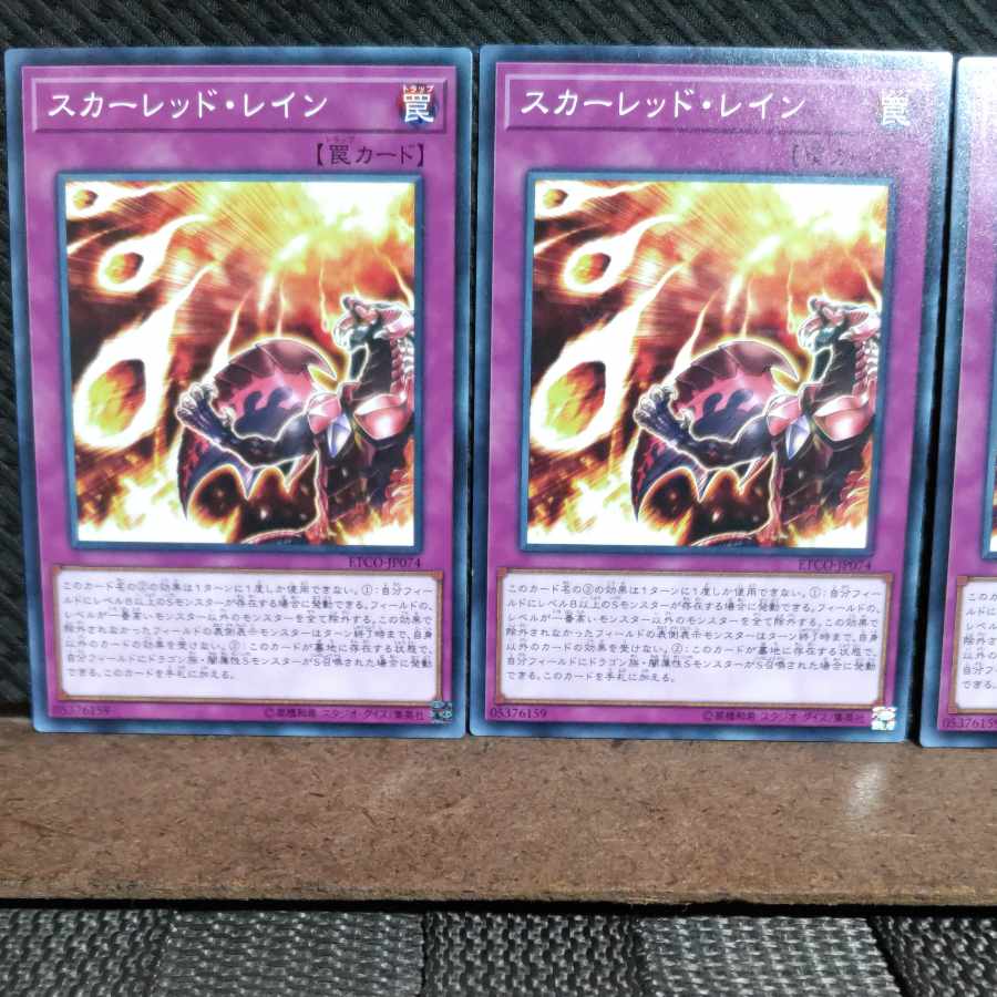 【ぽぽたん】遊戯王  #1571  スカーレッド・レイン  ノーマル  3枚