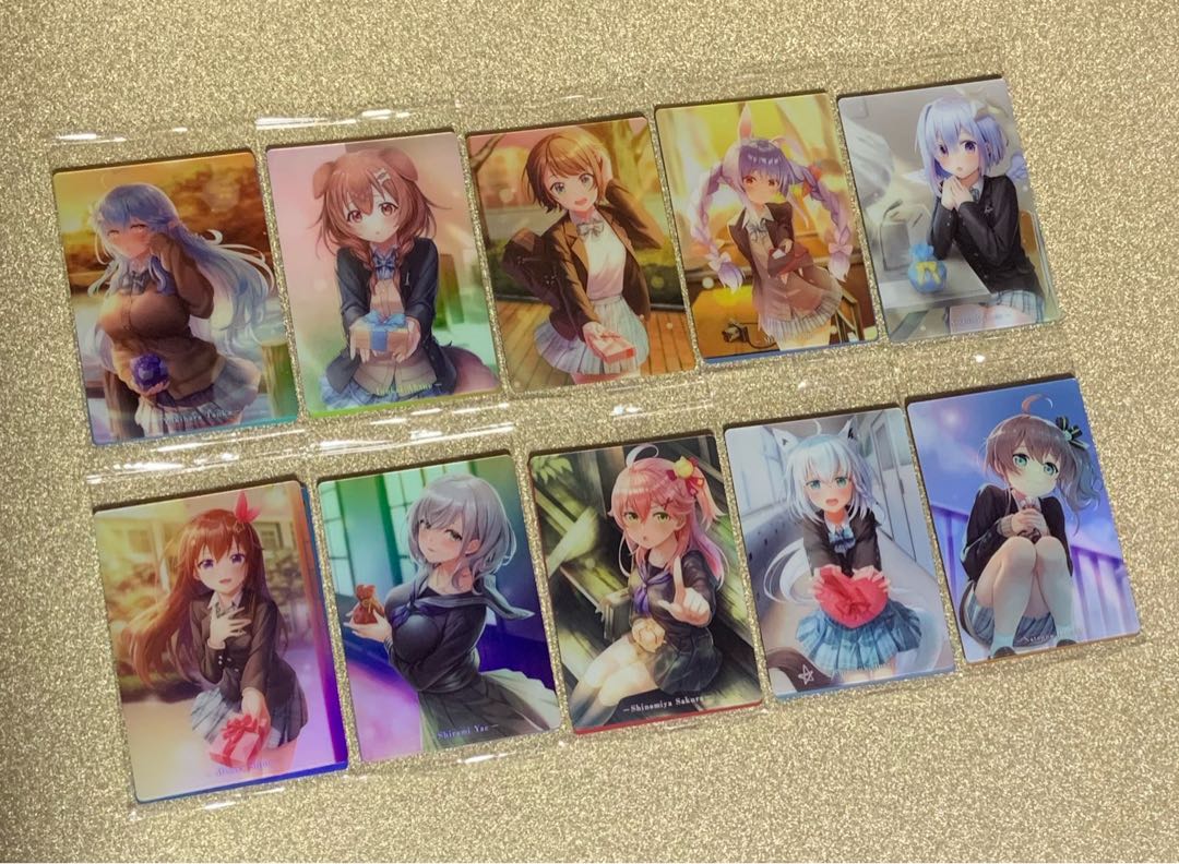 New] HOLOLOLIVE ERROR Wafer Metallic Plastic Cards, all types, complete.