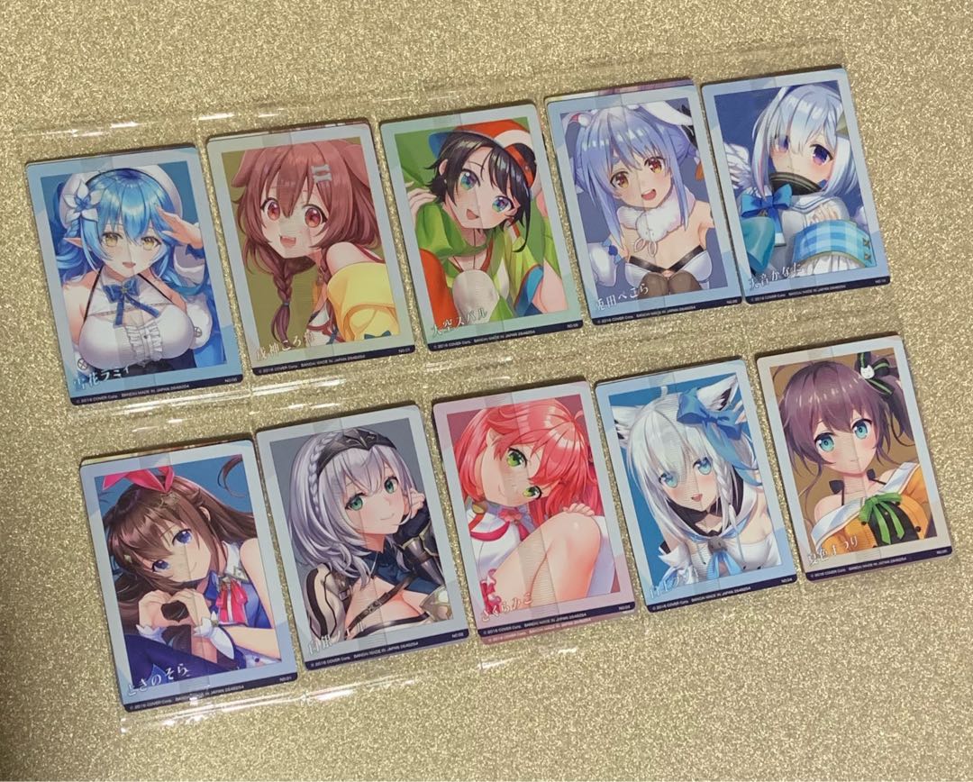 New] HOLOLOLIVE ERROR Wafer Metallic Plastic Cards, all types, complete.