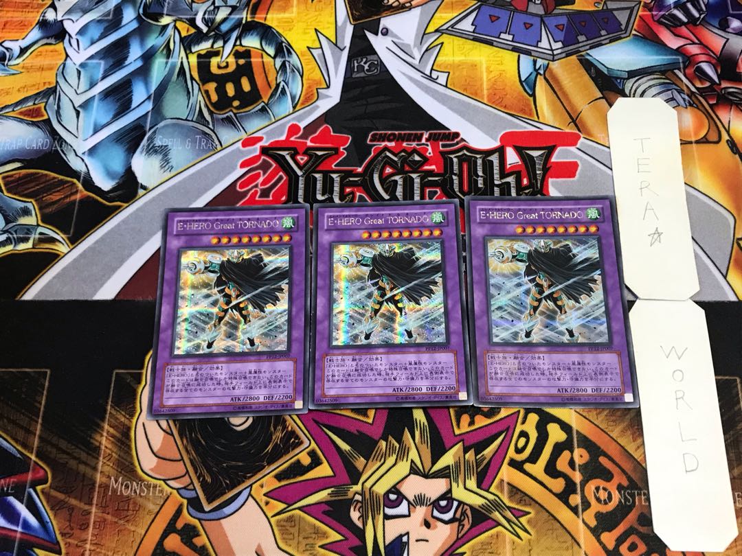 Elemental HERO Great Tornado PP12 4 Secret 3-card set Tera