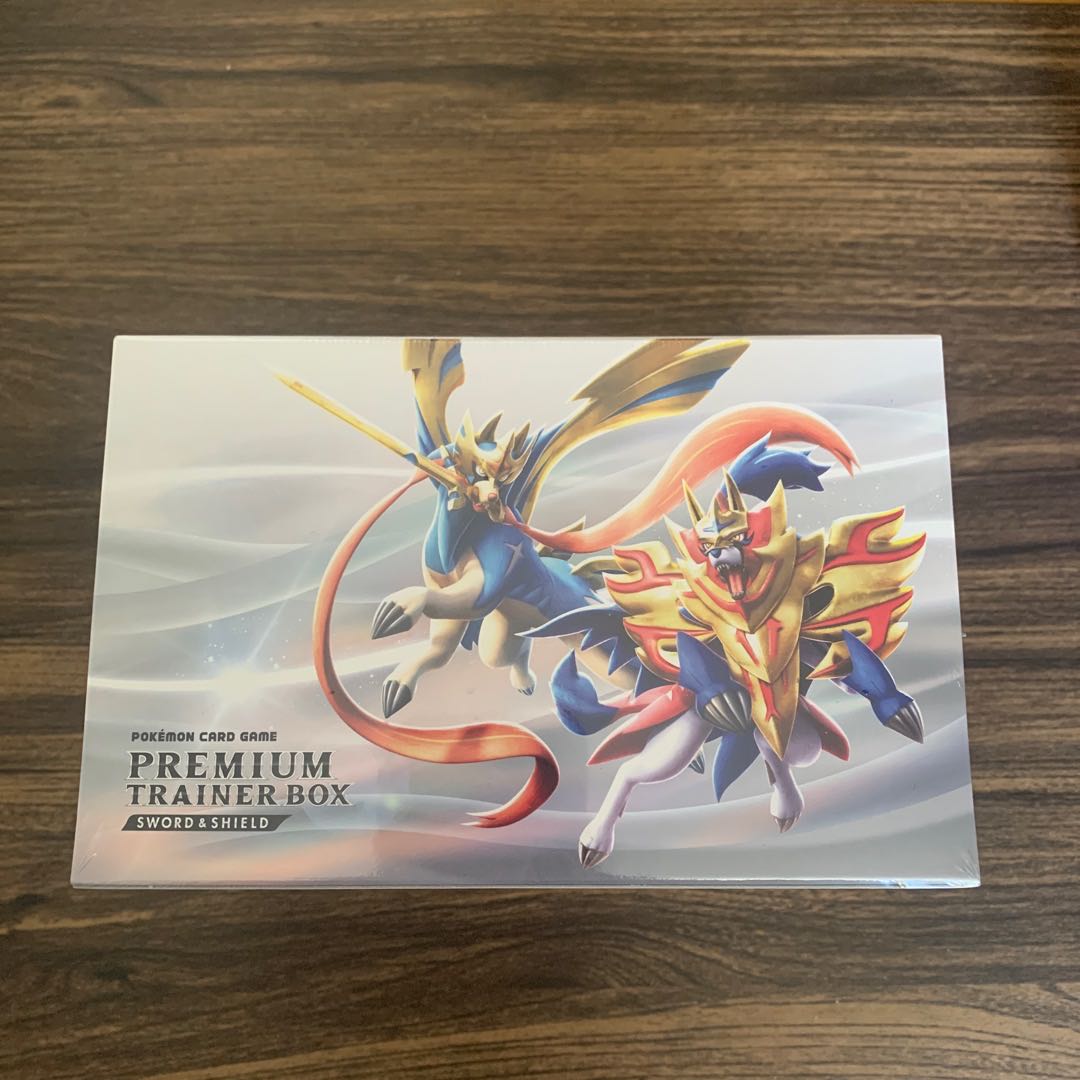 Pokémon Card Game Sword and Shield Premium Trainer Box, unopened shrink-wrapped.