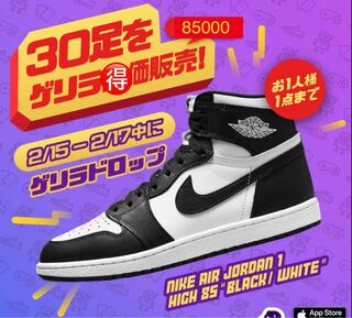 Nike Air Jordan 1 High '85 "Black/Summit Ho Wight" BQ4422-001 26.5cm