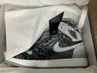 Nike Air Jordan 1 Retro High Og "Rebellionaire" Black/HoWight Particle Grey 555088-036 27.5cm