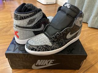 Nike Air Jordan 1 Retro High Og "Rebellionaire" Black/HoWight Particle Grey 555088-036 28.5cm