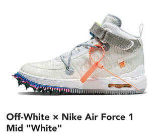 Off-White x Nike Air Force 1 Mid "White" 26cm
