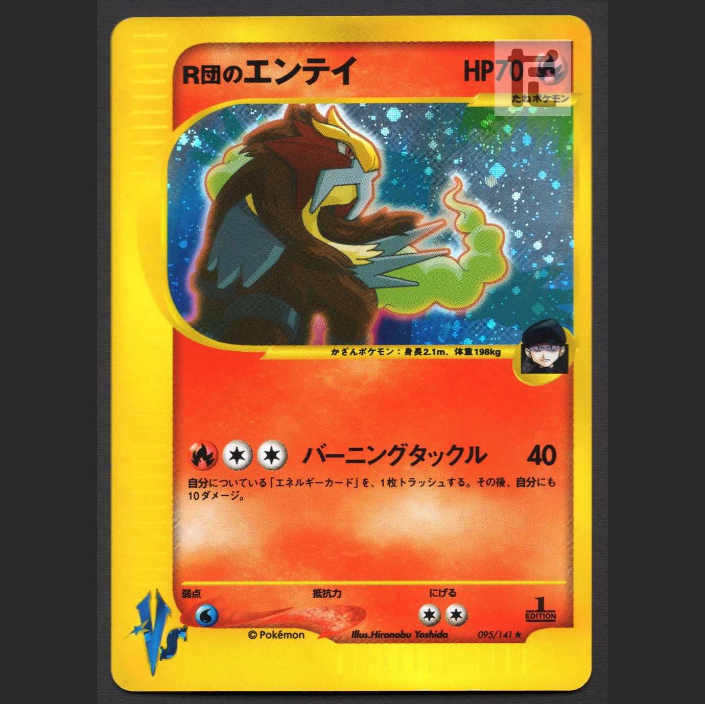 Entei [Plaid] 1ED Pokémon Card VS/Managed by MP3644
