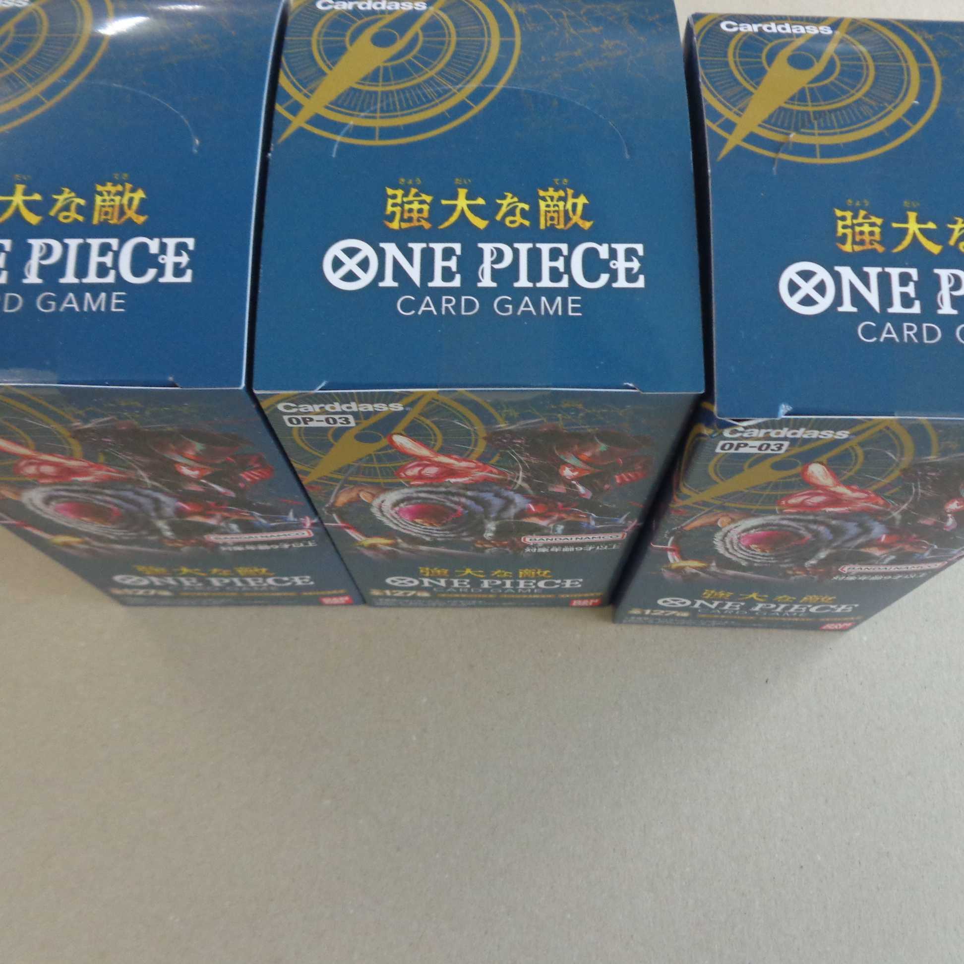 ONE PIECE Mighty Enemy 3 boxes with tapes, new and unopened.