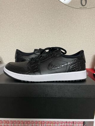 Nike Air Jordan 1 Low Golf "Black Crocodile Skin" Black/HoWight DD9315-003 28.5cm