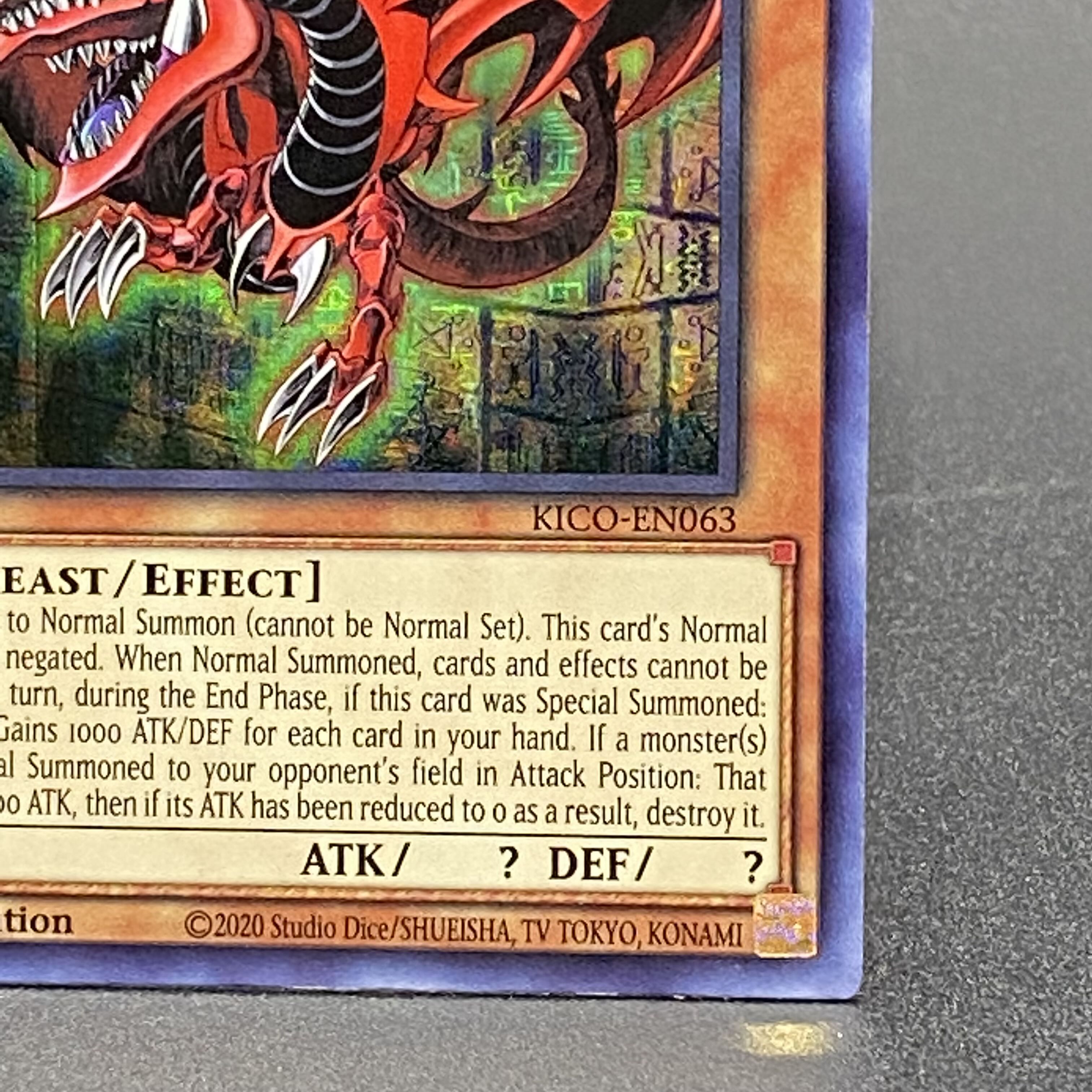 Slifer the Sky Dragon English Pharaoh's Secret Rare KICO-EN063