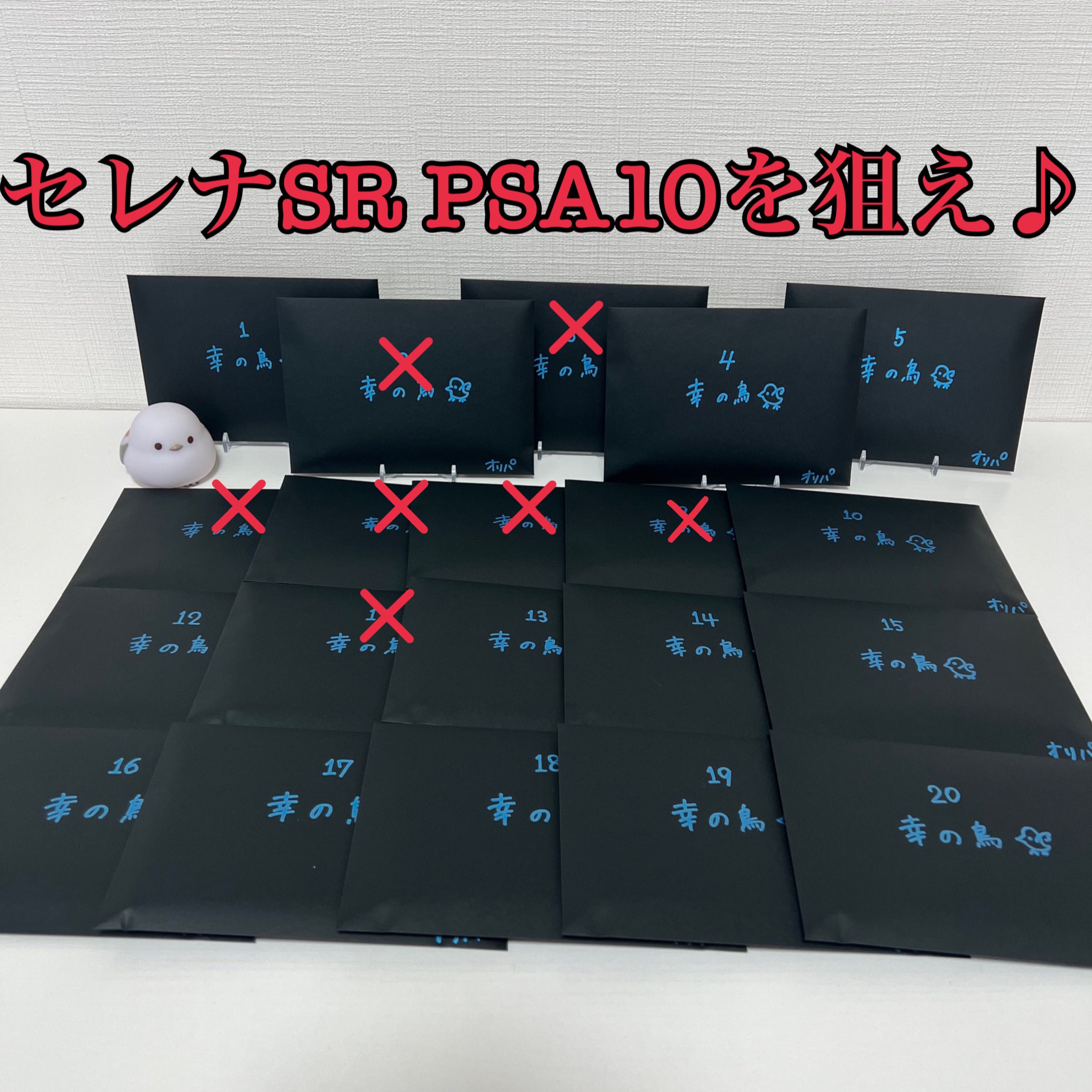 [封筒番号15 購入用] セレナSR PSA10を狙え♪全20口ALLPSAオリパ！実物画像あり！