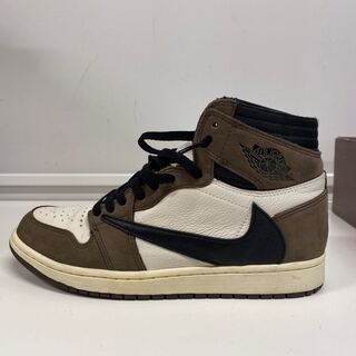 Travis Scott x Nike Air Jordan 1 High Og Ts Sp Sail/Dark Mocha University Red/Black CD4487-100 27.5cm