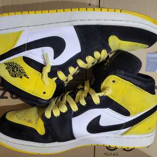 Nike Air Jordan 1 Mid "Yellow Toe Black" 28cm