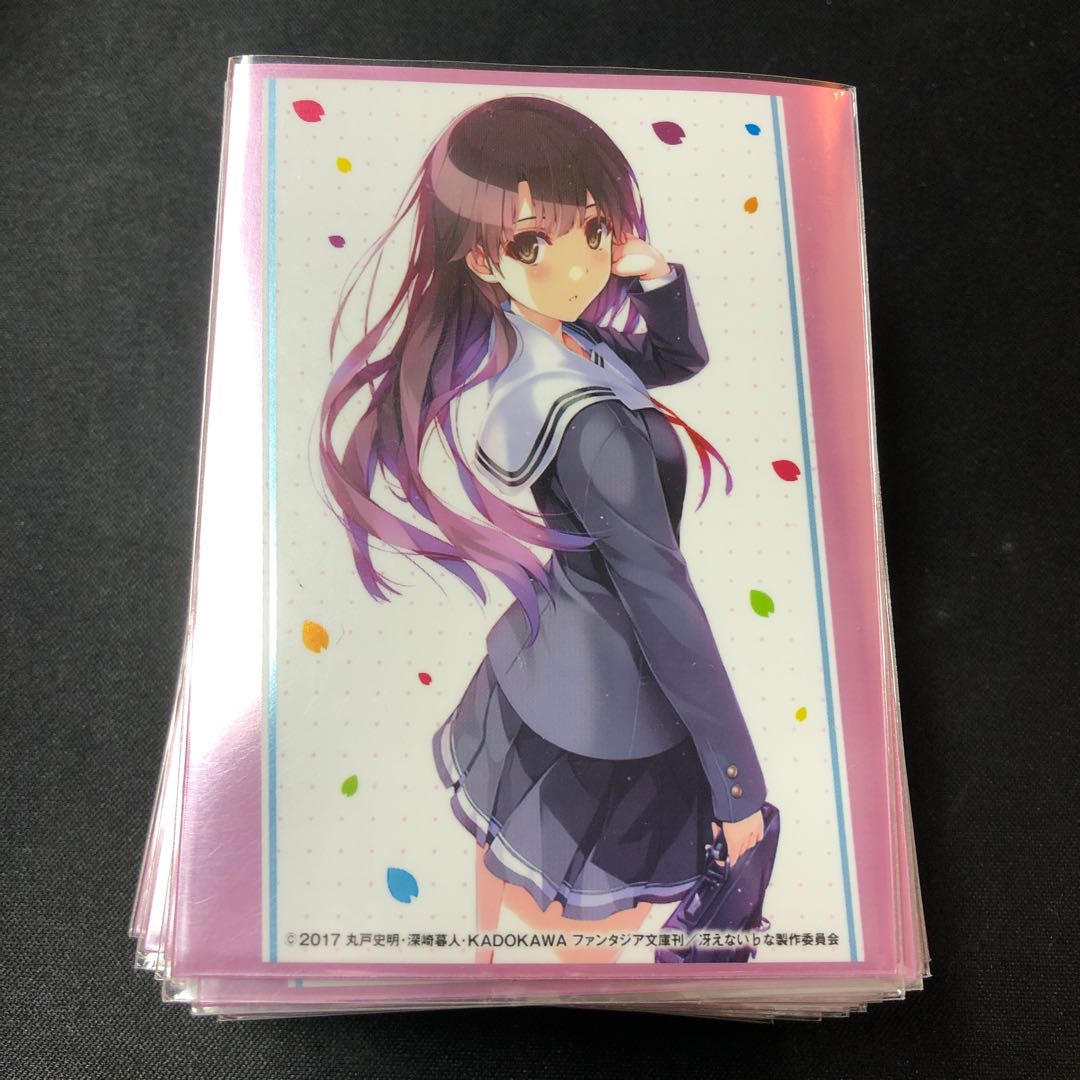 角スリ スリーブ 冴えない彼女の育て方 冴えカノ 加藤 恵 40枚 オーバースリーブ付き