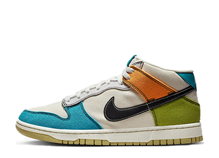 Nike Dunk Mid "Pale Ivory" Pale Ivory/Black/Mineral Teal/Moss/Alpha Orange DV0830-100 28.5cm