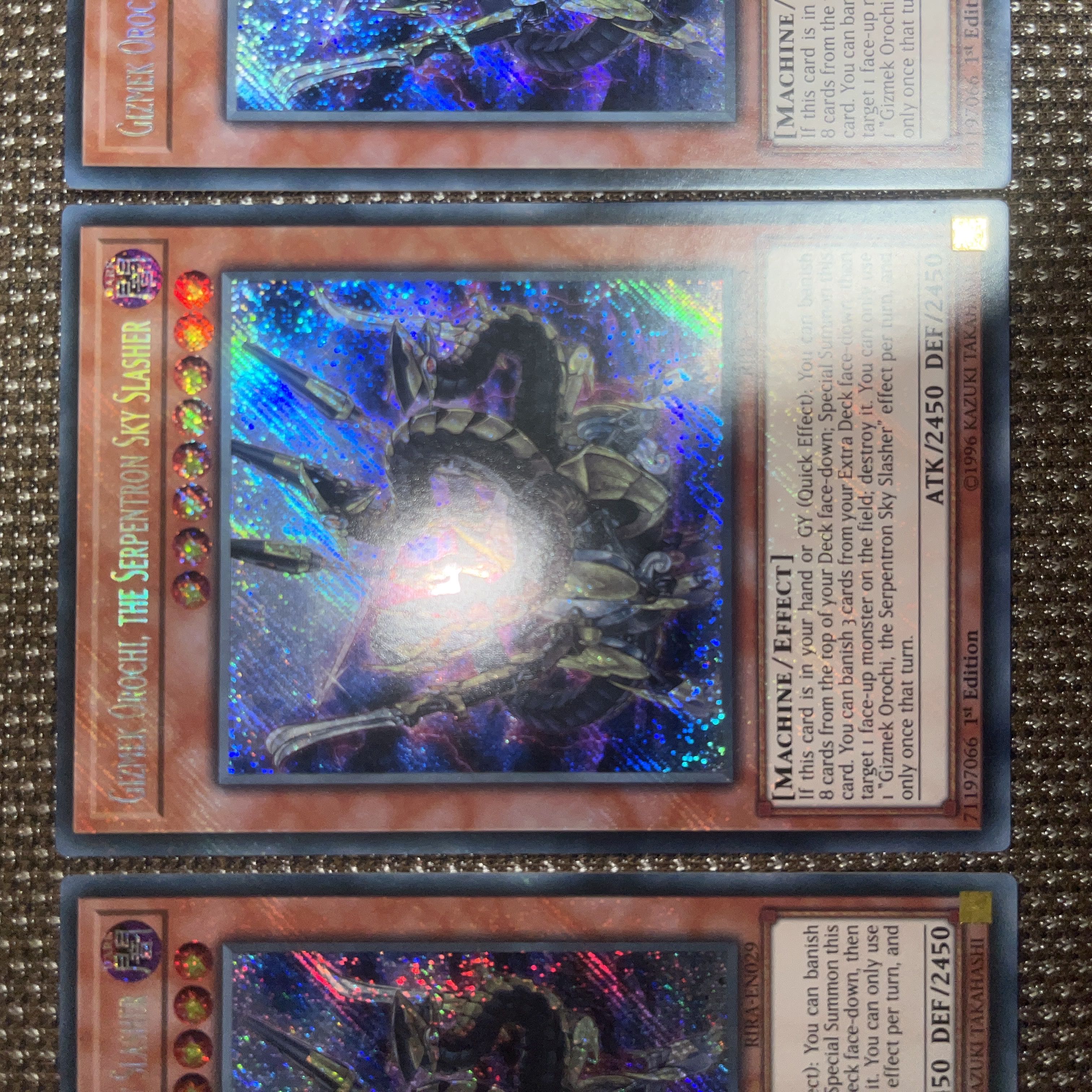 Yu-Gi-Oh Gizmek Orochi, the Serpentron Sky Slasher EU Edition (English) Siku 1st 3 copies