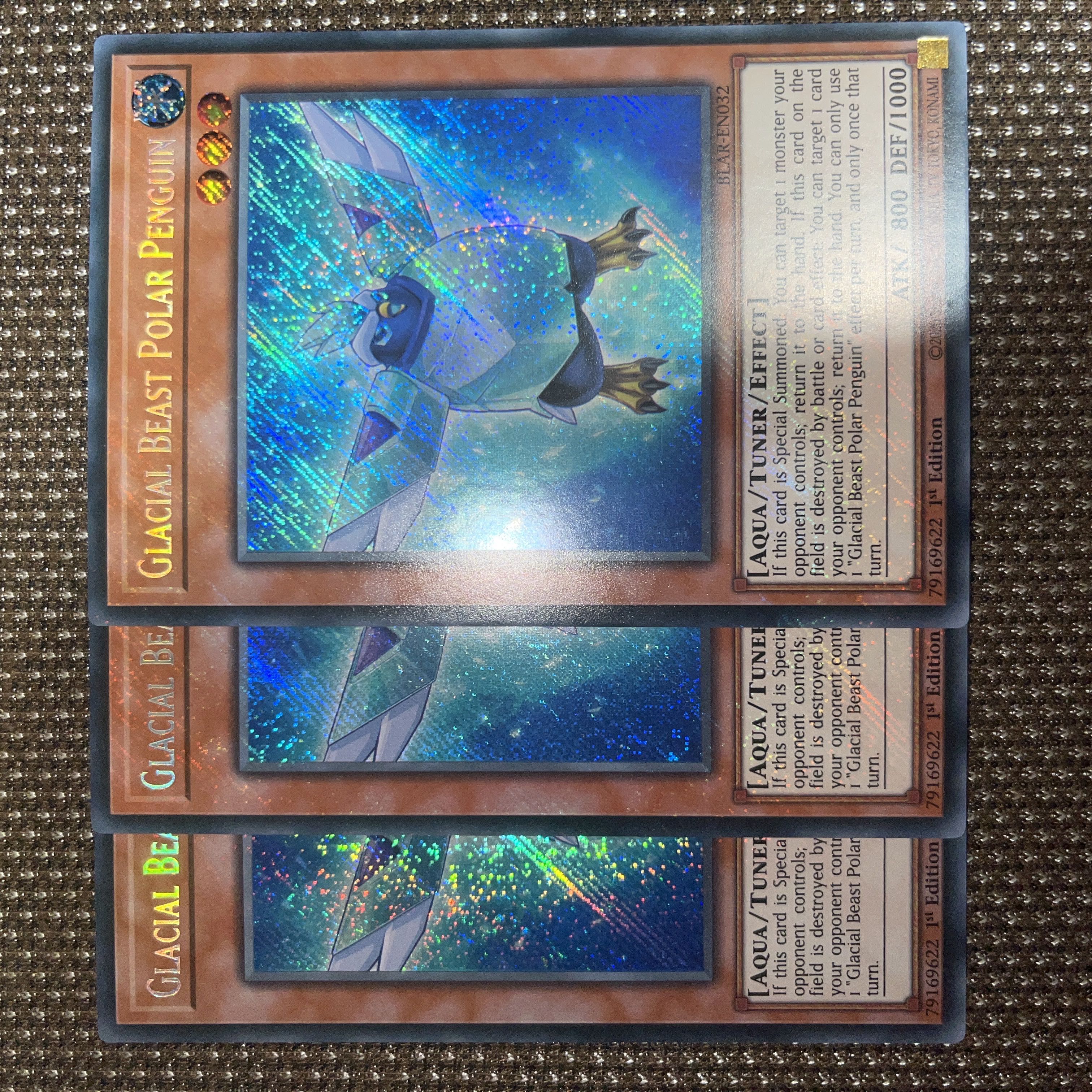 Yu-Gi-Oh! Glacial Beast Polar Penguin EU Version (English) Siku 1st 3 copies