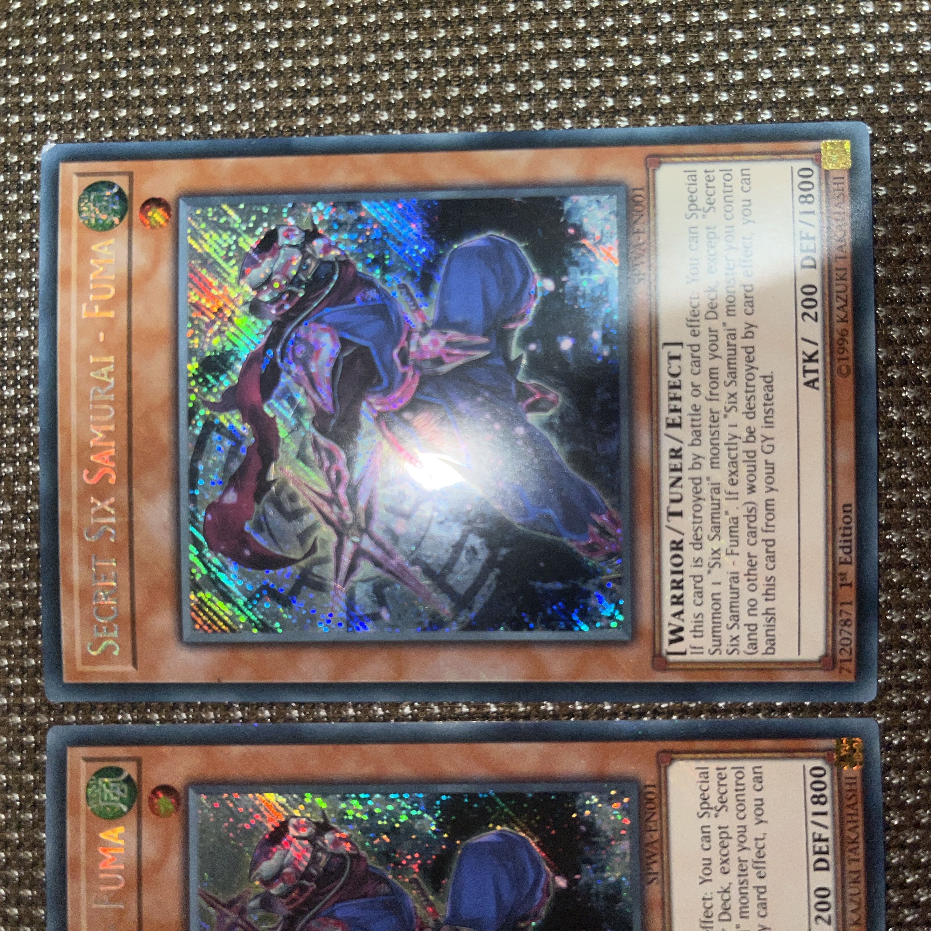 Yu-Gi-Oh Secret Six Samurai - Fuma EU version (English) Siku 1st 3 copies