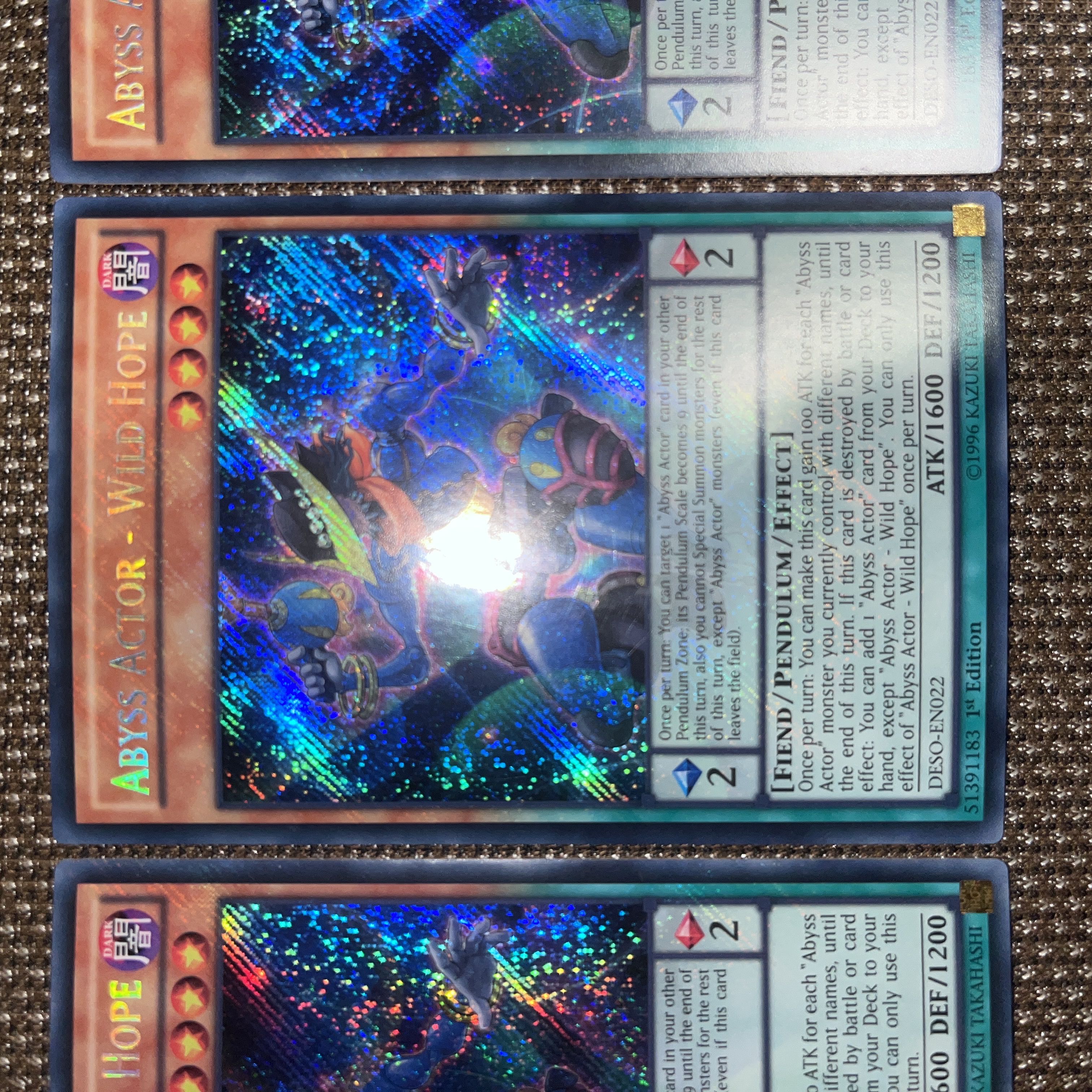 Yu-Gi-Oh Abyss Actor - Wild Hope EU version (English) Siku 1st 3 copies