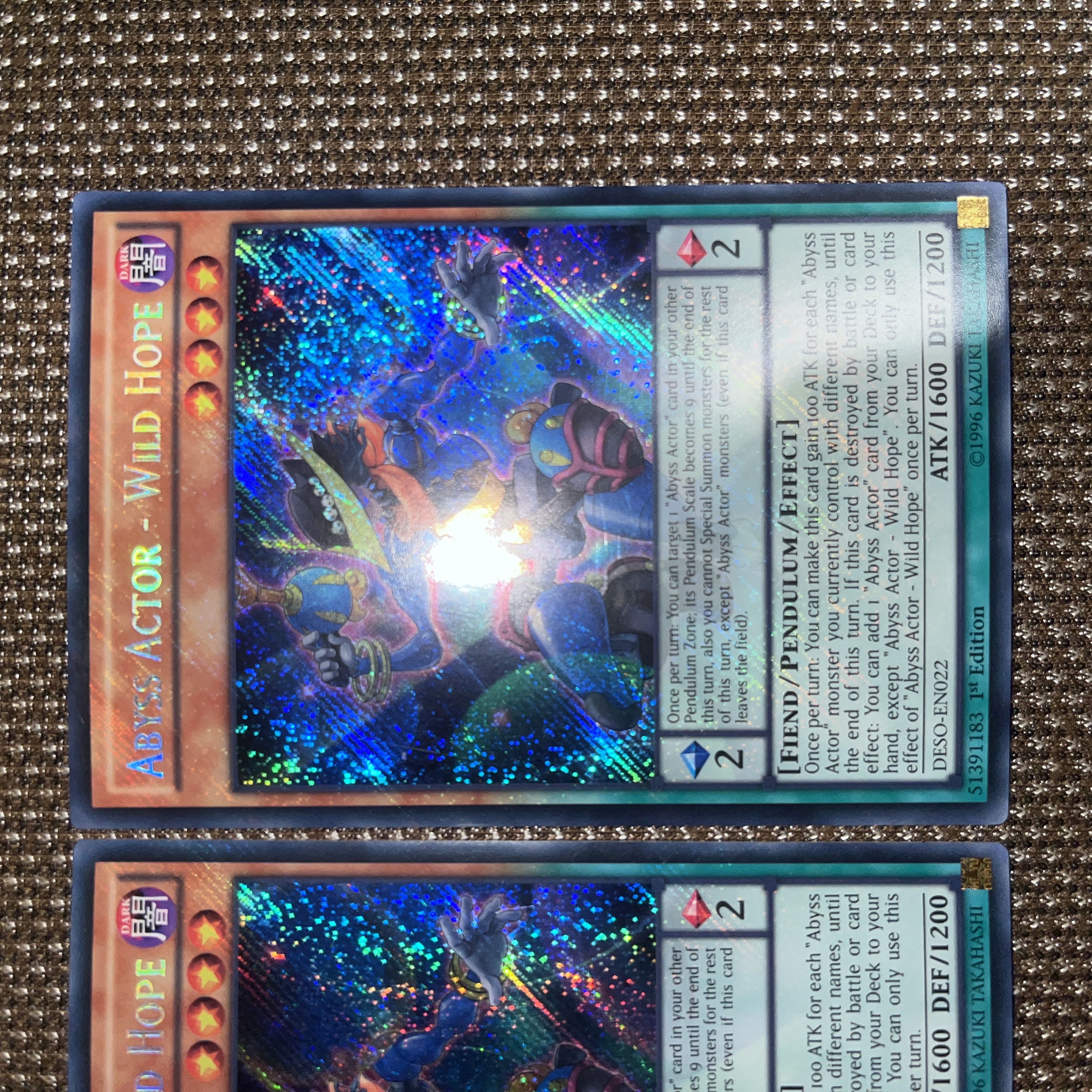 Yu-Gi-Oh Abyss Actor - Wild Hope EU version (English) Siku 1st 3 copies