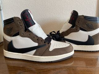 Travis Scott x Nike Air Jordan 1 High Og Ts Sp Sail/Dark Mocha University Red/Black CD4487-100 27cm