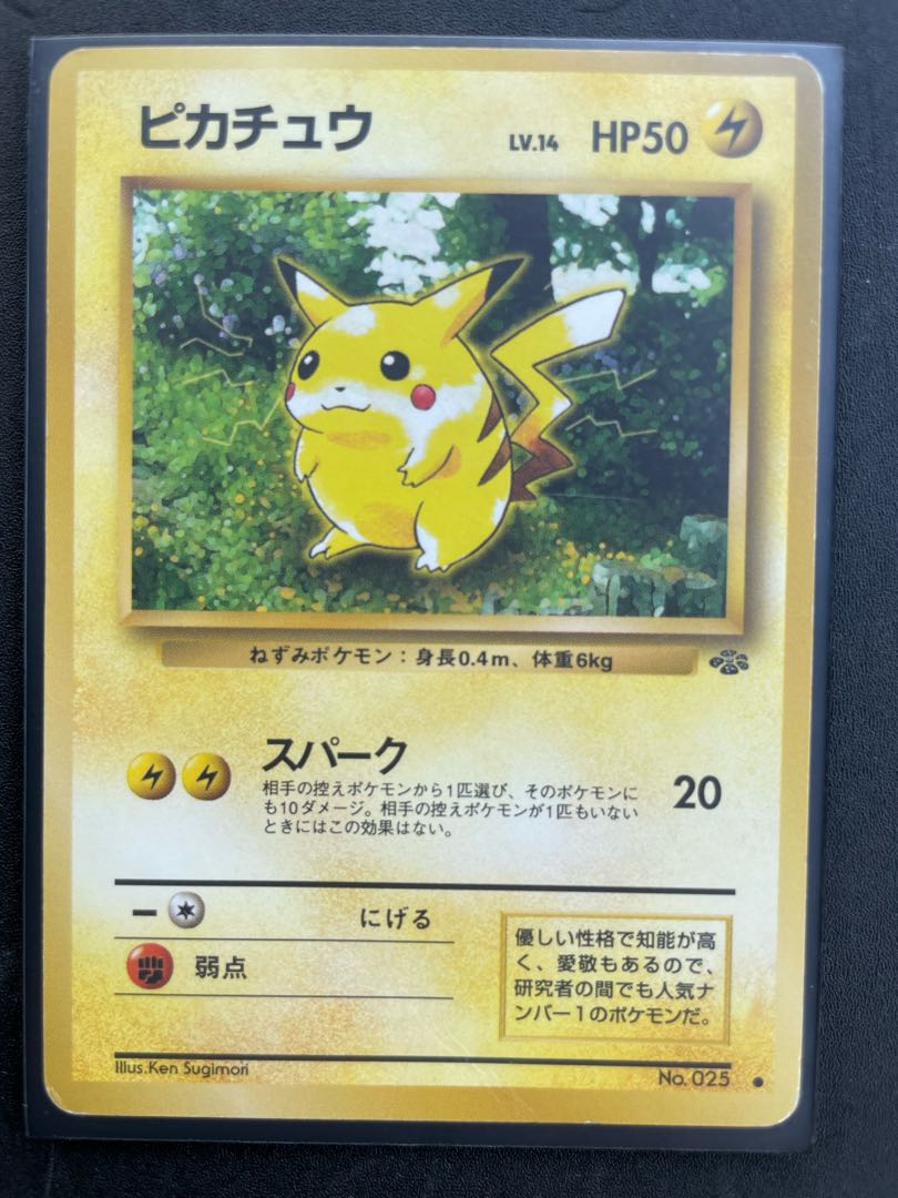 Pikachu No.025 Old back