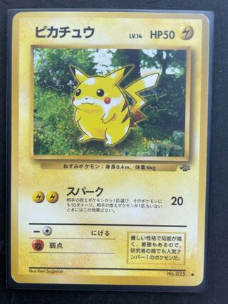 Pikachu No.025 Old back