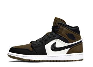 Nike Women's Air Jordan 1 Mid Se "Oleana Toe" Light Oleana/Black-Sail-Ho Wight DV0427-301 23.5cm