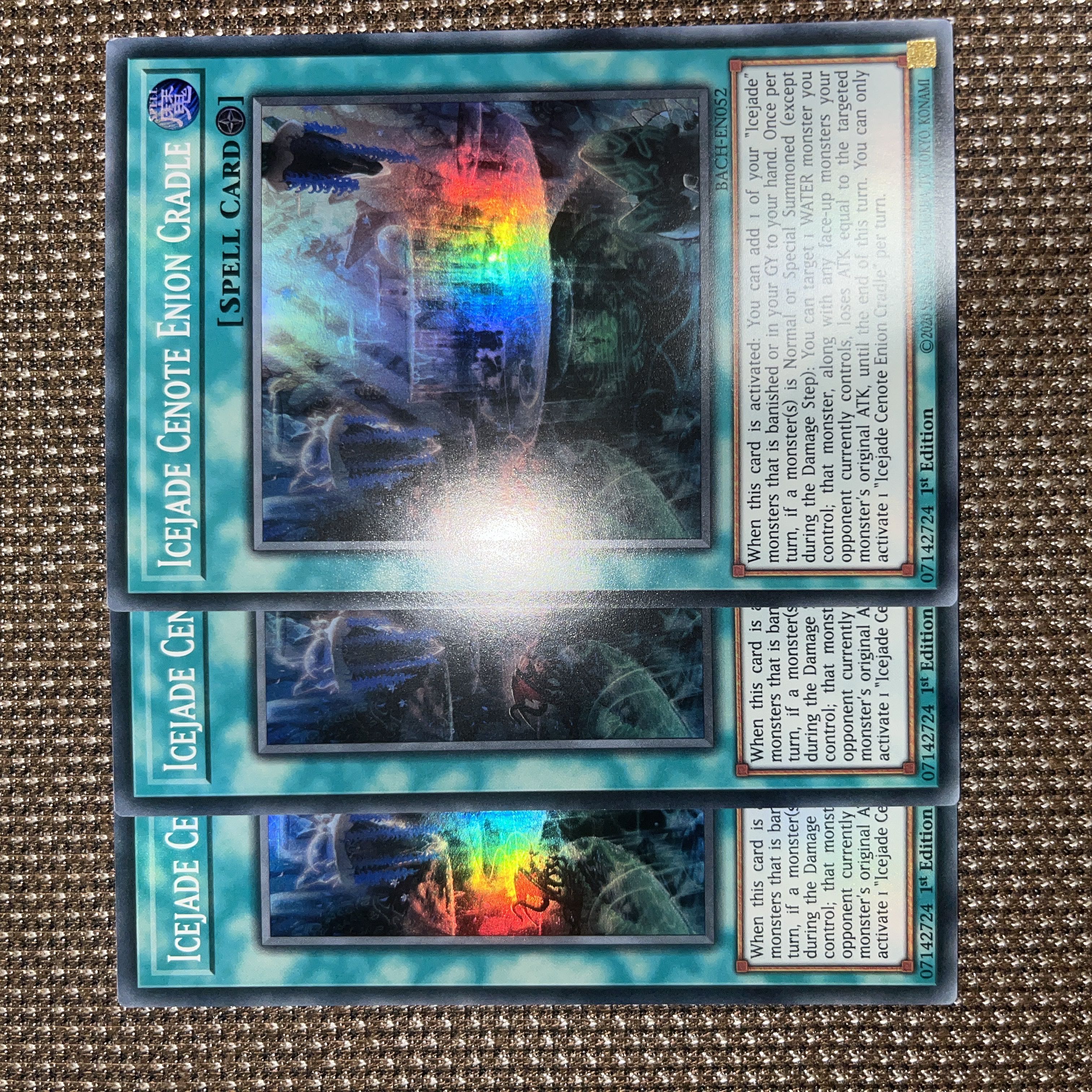 Yu-Gi-Oh, Ice Water Bottom Inion Cradle EU Version (English) Super 1st 3 copies