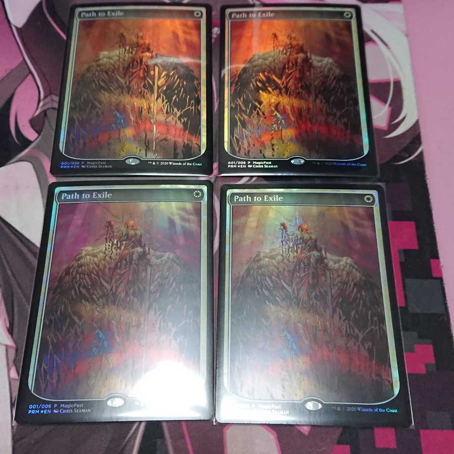 MTG 流刑への道　プロモ　foil 4枚セット MTG 流刑への道 ドイツ語 foil 4枚セット プロモ（英)流刑への道