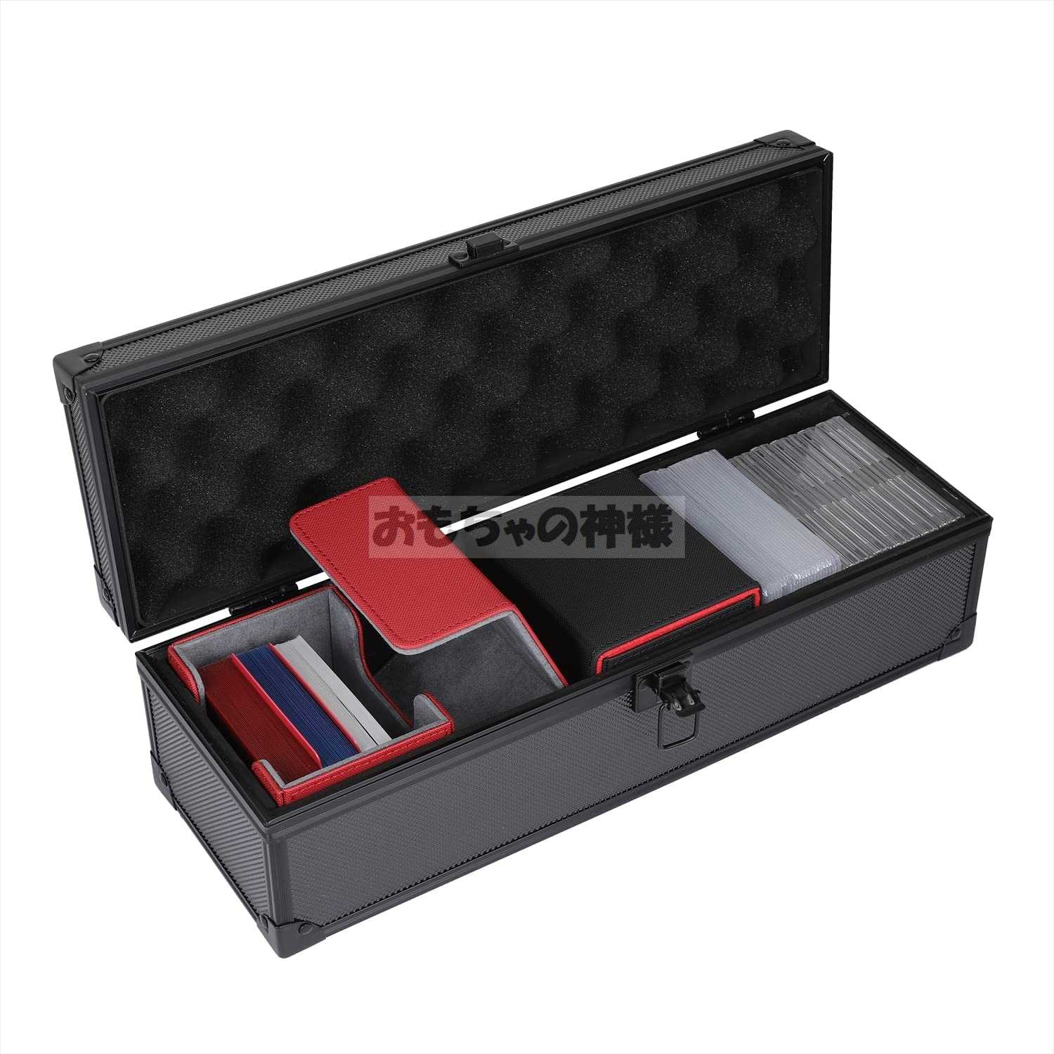[God of Toys] Top loader case Holds 200 top/sideroaders Includes 2 fixed sponges 37.5 x 12.2 x 11.5 cm