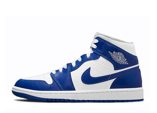 Nike Women's Air Jordan 1 Mid Ho Wight/Hyper Royal Ho Wight BQ6472-104 26cm