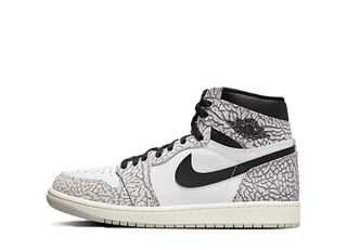 Nike Gs Air Jordan 1 High OG "Ho Wight Cement" Tech Grey/Muslin/Black/Ho Wight FD1437-052 24.5cm