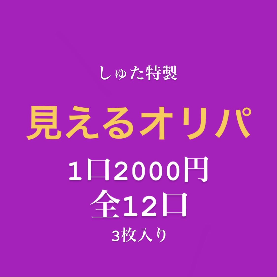 Sold Out! Shuta's special 2000 yen visible Oripa (total of 12 units)
