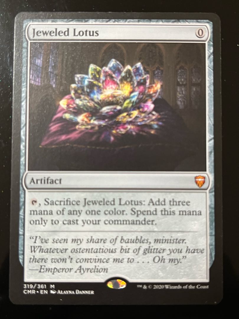 Jeweled Lotus Mythic Rare 319/361, up to 2 copies of Legends of the Conqueror.