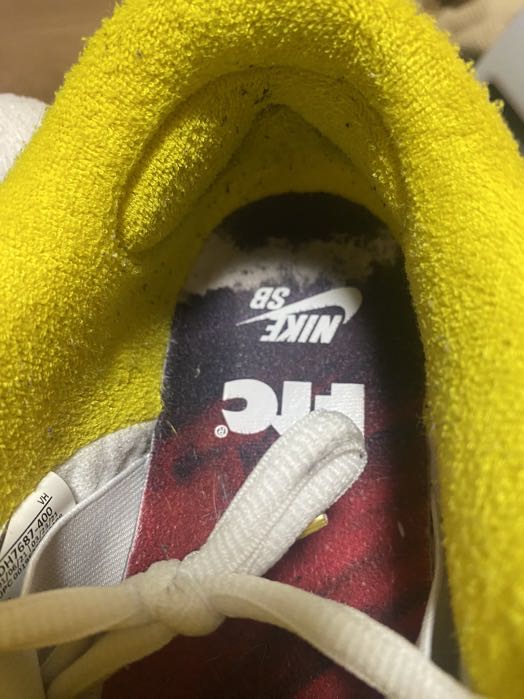 Ftc x Nike SB Dunk Low Pro "Sento" Ho Wight/Lagoon Pulse Metallic Silver Speed Lightning Yellow DH7687-400 27.5cm