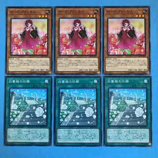 ローズ・プリンセス／白薔薇の回廊／各3枚【 遊戯王 ・プレイ用】ノーマル