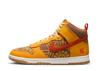 Nike Dunk High Somos Familia "Dia de Muertos" Off Noir/Starfish/Dark Driftwood/Lemon Wash DZ5354-045 28cm