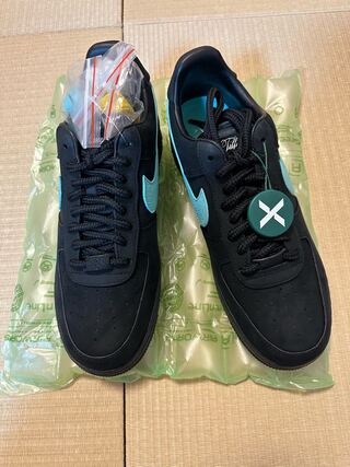 ティファニー × ナイキ エアフォース1 ロー "1837" ブラック/ティファニーブルー DZ1382-001 28cm