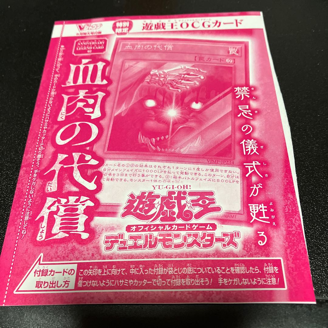 ★遊戯王　血肉の代償★