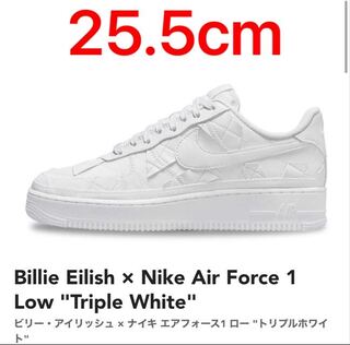 ビリー・アイリッシュ × ナイキ エアフォース1 ロー "トリプルホワイト" ホワイト/ホワイト DZ3674-100 25.5cm