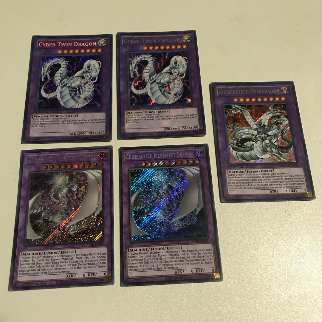 Chimeratech Overdragon Secret Rare JP017 Cyber Tweet Mega Fleet English Secret 5 copies