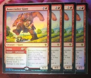 FOIL bonecrusher giant ELD 英4枚 砕骨の巨人